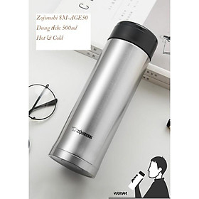 Bình giữ nhiệt inox cao cấp Zojirushi 500ml, an toàn sức khỏe, hàng chính hãng, thương hiệu Nhật Bản SM-AGE50