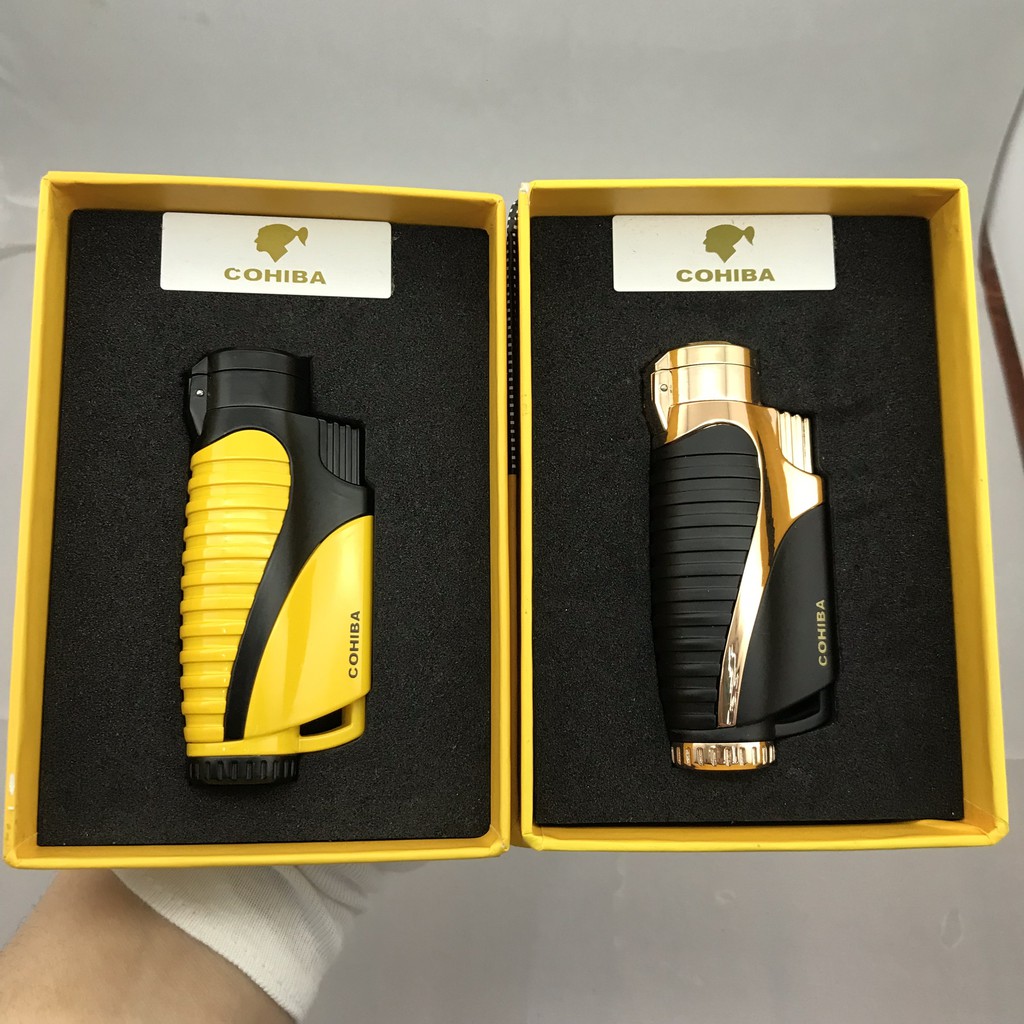 Vỏ Hộp Quẹt Bật Lửa Khò 3 Tia COB-399 Kèm Đục I Ga Tiện Lợi Đẹp Độc Lạ - Dùng Gas Cao Cấp