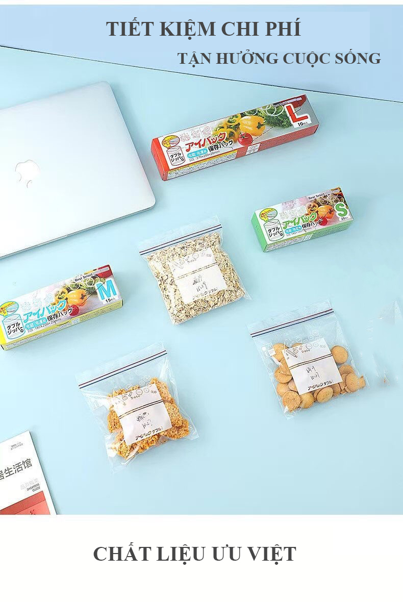 Túi zip bảo quản thực phẩm Nhật