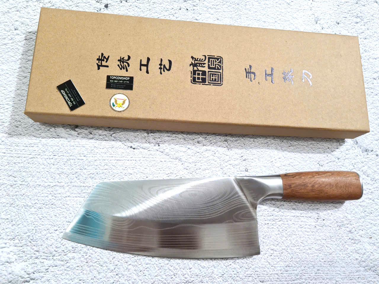 DAO - DAO BẾP NHẬT BẢN SANTOKU THÉP DAMASCUS MÃ DT124 vns