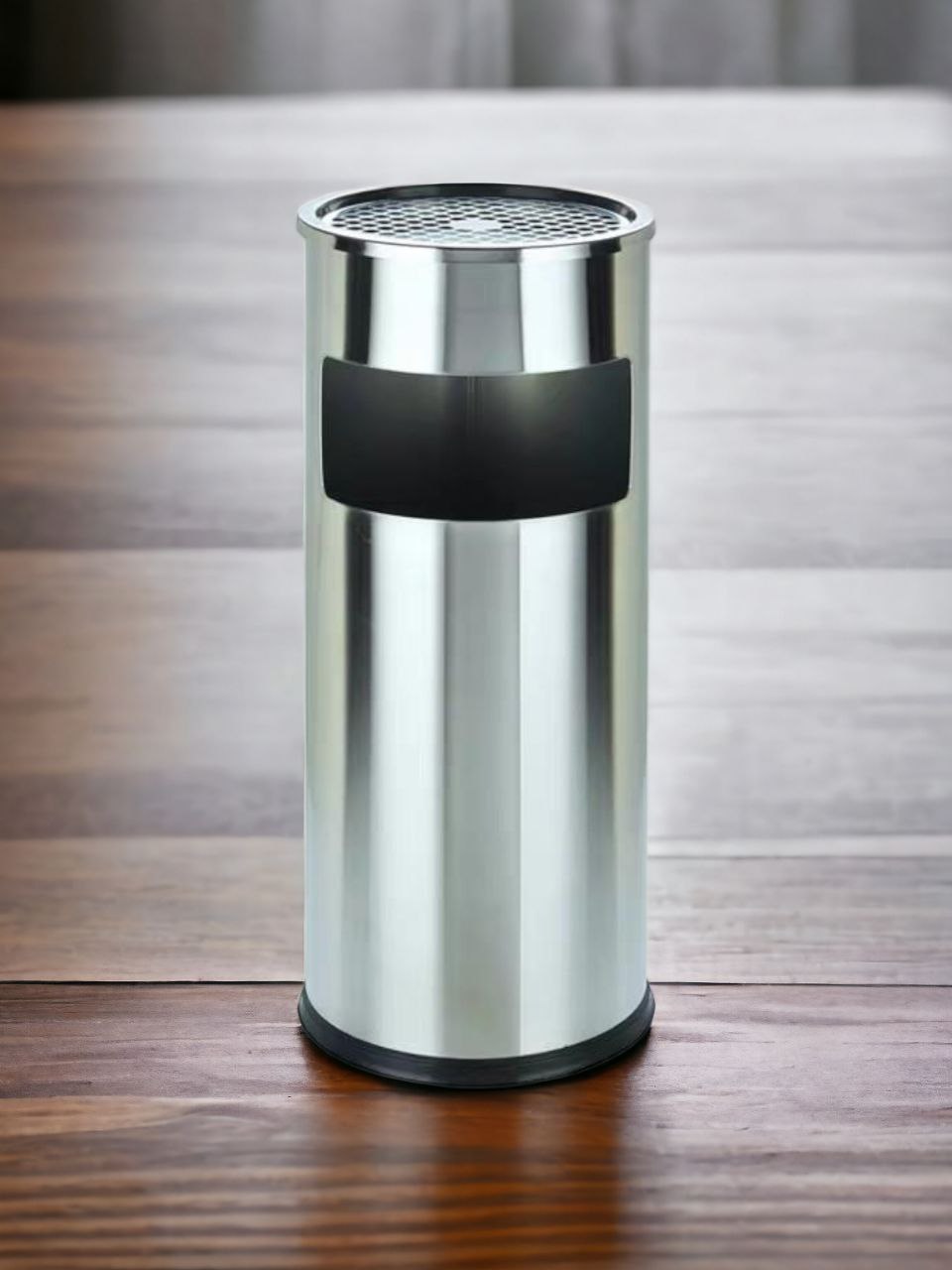 Thùng rác inox tròn, thùng rác inox gạt tàn tròn A - 035