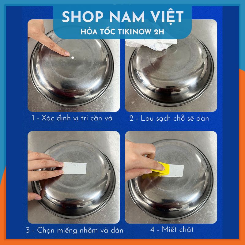 Miếng Dán Nhôm Chịu Nhiệt Cao Vá Thau, Nồi, Chảo