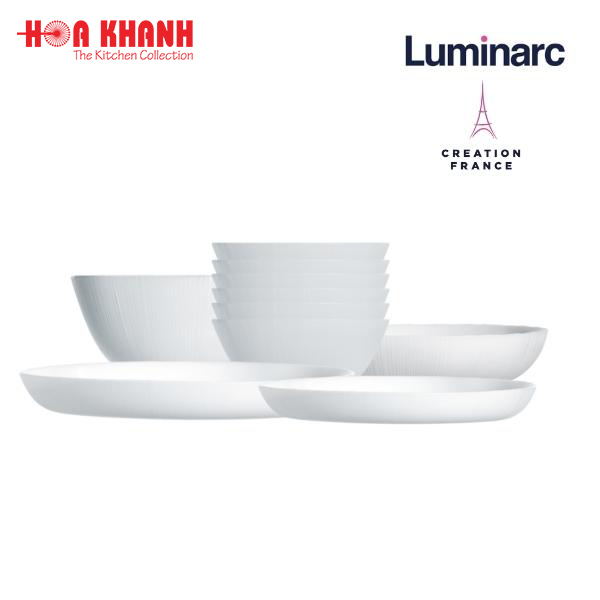 Tô Thủy Tinh Luminarc Diwali Lines 18cm trắng sứ cường lực, kháng vỡ - 1 cái - Q1672