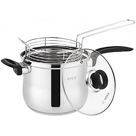 Quánh inox chiên ngâp dầu, kèm giỏ inox Arber AN-02VH Hàng 
