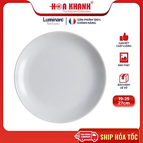 Đĩa Thủy Tinh Luminarc Diwali Granit 27cm đựng thức ăn, kháng vỡ, cường lực - Bộ 3 đĩa - P0705