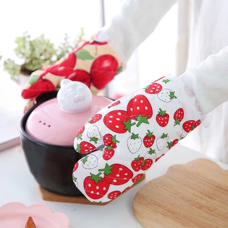 Găng tay chống nóng, găng tay chống nóng nướng bánh, lò vi sóng chuyên dụng siêu dày