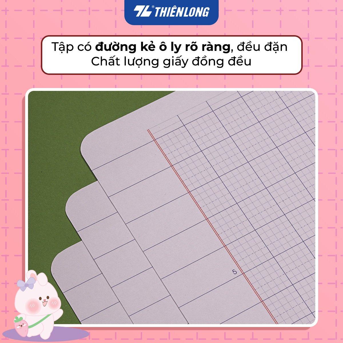 Combo 5 Tập học sinh 48 trang 5 ô ly vuông 2.5mm chấm kẻ 2/3 120gsm NB-120 Thiên Long - Mẫu ngẫu nhiên