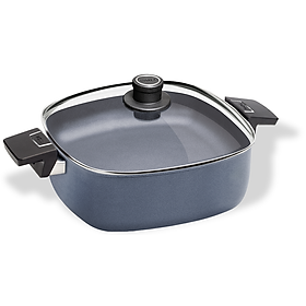  Chảo vuông 2 tay cầm Woll Diamond Lite Casseroles square 28x28 cm Made in Germany, Hàng Chính Hãng