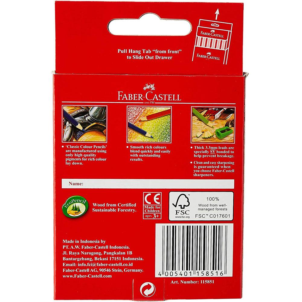 Faber-Castell-115851-Chì Màu Classic Knight - 12 Màu Ngắn
