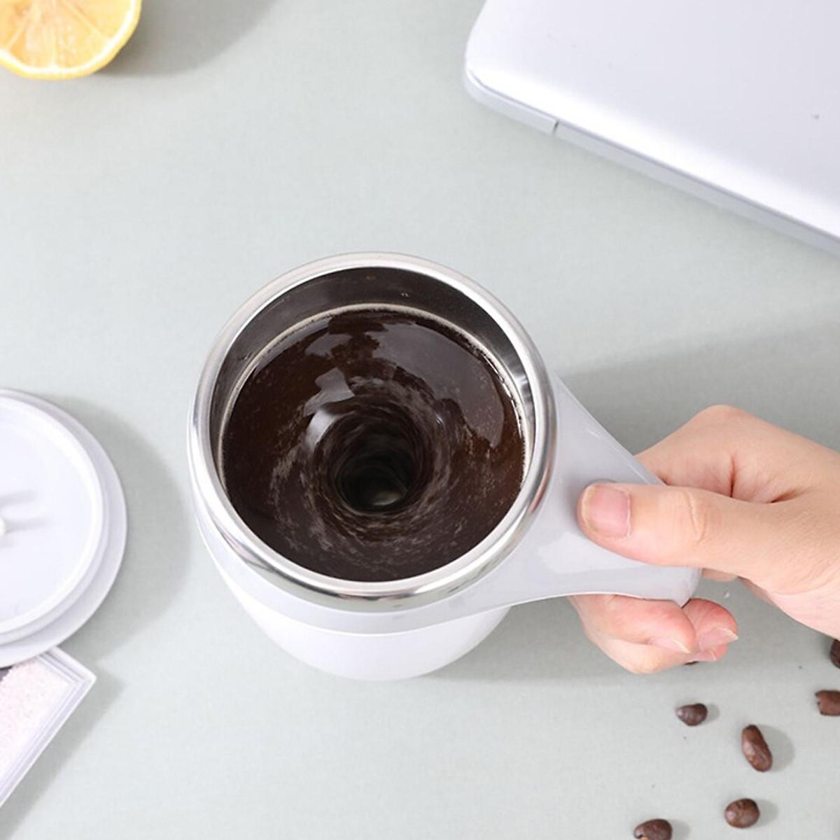 Cốc Khuấy Tự Động Pha Cafe, 380ml Dùng Pin Lõi Inox 304 Không Rỉ Giữ Nhiệt Tốt - HÀNG CHÍNH HÃNG