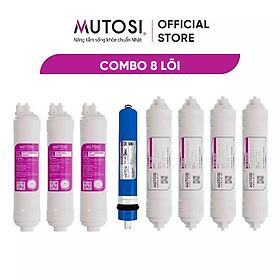 Combo 8 lõi lọc nước - Hàng chính hãng Mutosi (hệ lõi thô đúc nối nhanh)