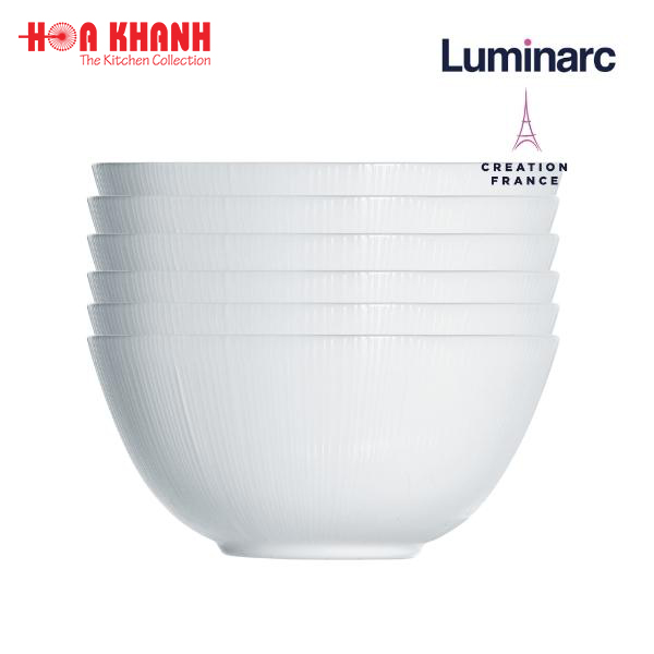 Tô Thủy Tinh Luminarc Diwali Lines 18cm trắng sứ cường lực, kháng vỡ - 1 cái - Q1672