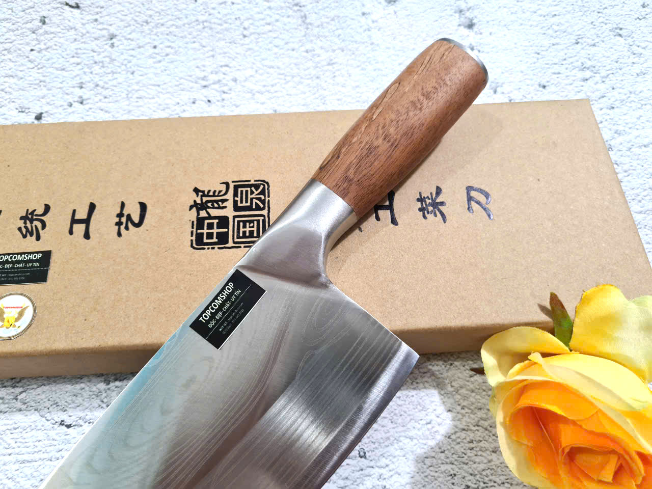 DAO - DAO BẾP NHẬT BẢN SANTOKU THÉP DAMASCUS MÃ DT124 vns