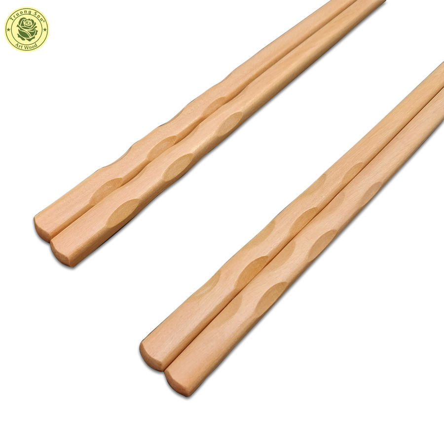 Bộ 5 Đôi Đũa Gỗ Cà Chít 3 Khuyết Tự Nhiên Mỹ Nghệ - Đồ Dùng Nhà Bếp Thương Hiệu Trường Sơn