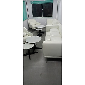 Bộ Sofa phòng khách Juno Sofa 2 ghế đơn kèm bằng bàn mặt đá cao cấp chân đúc viền khung 