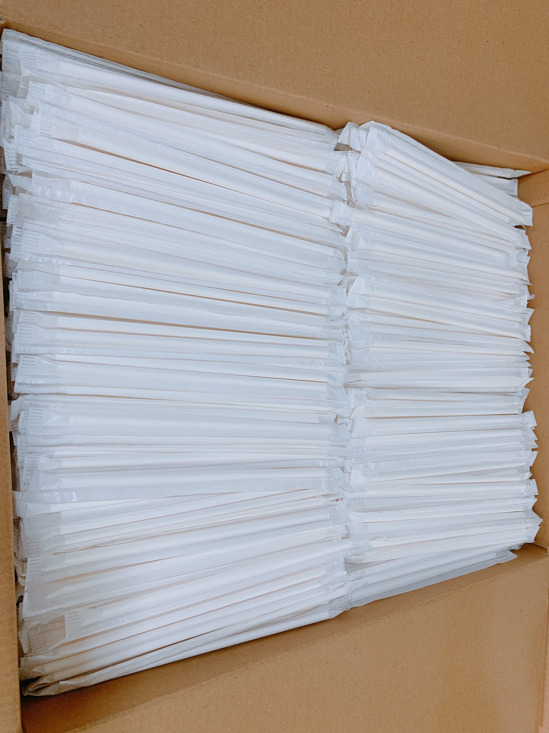 1000 ống hút giấy Clean Paper Straw 12mm x 197mm có bọc từng ống bảo vệ môi trường dùng cho trà sữa