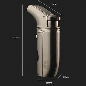 Vỏ Hột Quẹt Bật Lửa Khò 2 Tia  H065 Kèm Đục Đẹp Độc Lạ - Dùng Gas Cao Cấp
