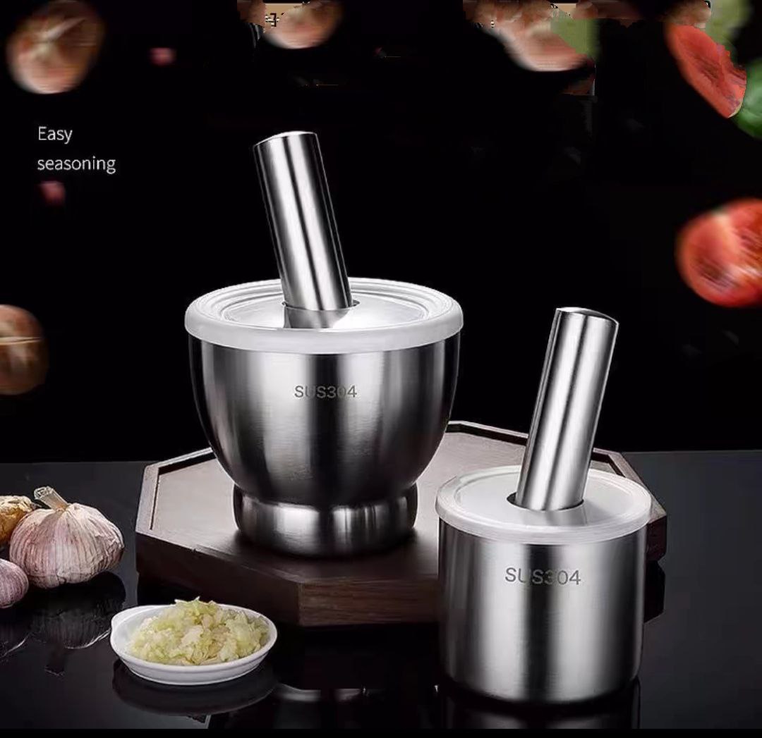 Bộ cối chày inox 304 tặng 1 thìa