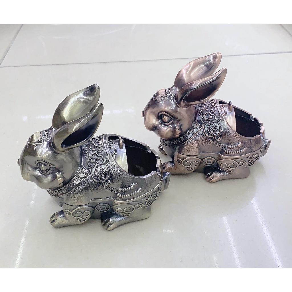 GẠT TÀN BẰNG ĐÔNG FỈA CỔ HÌNH CON THỎ
