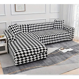 Sofa Góc L Stretchable Checkerboard Juno Sofa Kích Thước 2m5 x 1m5