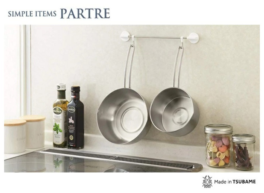 Nồi quánh bột Inox cao cấp không gỉ, bền, đẹp Tsubame, có tay cầm -hàng nội địa Nhật Bản