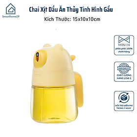 Chai Xịt Dầu Ăn Thủy Tinh Hình Gấu – Lọ Đựng Gia Vị Dễ Thương 300ml - HÀNG CHÍNH HÃNG MINIIN