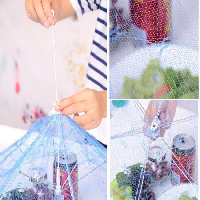 Lồng bàn lưới đậy thức ăn 70x45x50cm- giao màu ngẫu nhiên