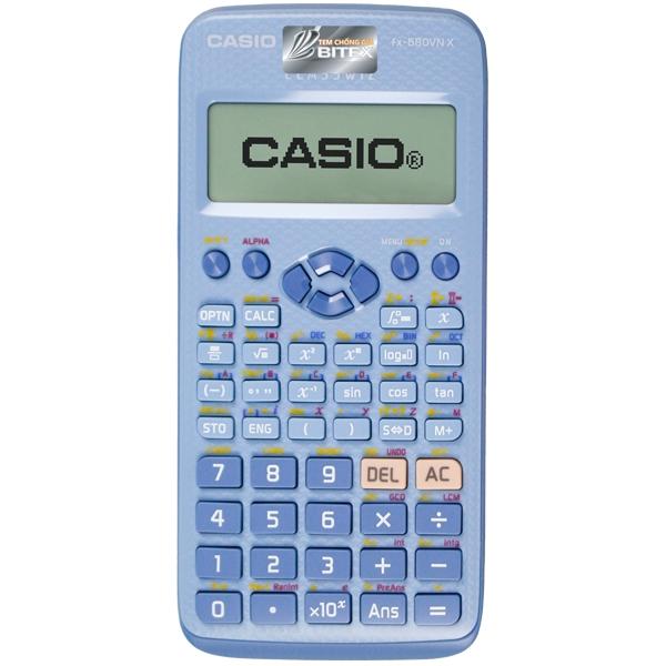 Máy Tính Casio FX580VN X-BU - Màu Xanh - Tặng Kèm 3 Bút Gel G01 0.5 mm (2 Mực Tím + 1 Mực Xanh)