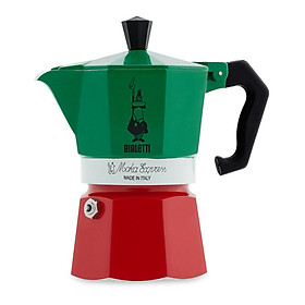 Ấm cà phê Ý Bialetti Moka Express phiên bản màu cờ Ý 3 cup | made in Italy