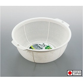 Rổ nhựa tròn Sanada Seiko φ28cm, dùng để chứa/ đựng các loại thực phẩm như rau, củ, trái cây - nội địa Nhật Bản 