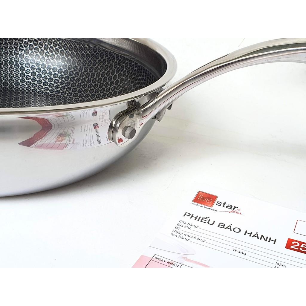 Chảo tổ ong cao cấp Blackcube FIVESTAR 3 lớp đáy liền inox 304 siêu bền , chống trầy xước 22cm / 24cm / 26cm / 28cm