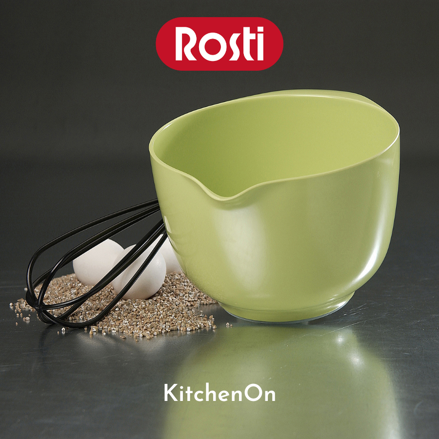 Âu trộn Rosti 5.0L màu xanh chuối. Nhãn Rosti Đan Mạch.