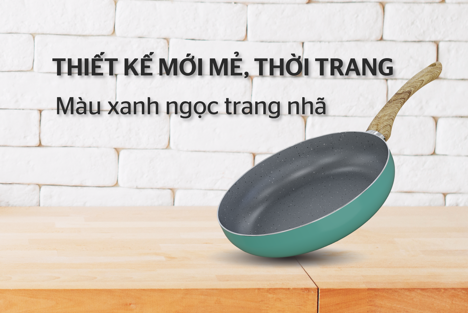 Chảo Sâu Chống Dính Vân Đá Sunhouse Clover CL20S - Hàng Chính Hãng