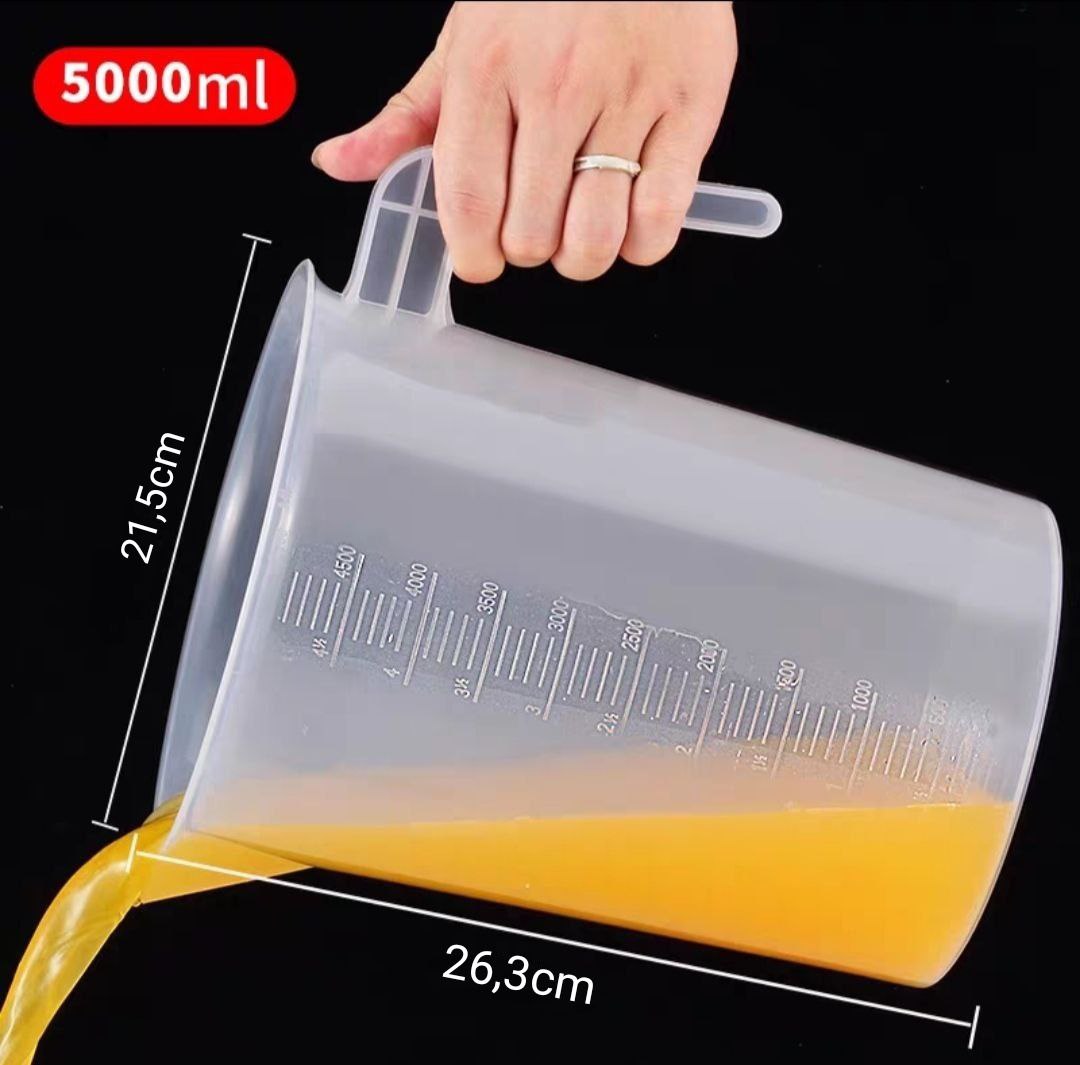 Bộ 2 Ca Đong Nhựa Có Vạch Chia Định Lượng 5 Lít
