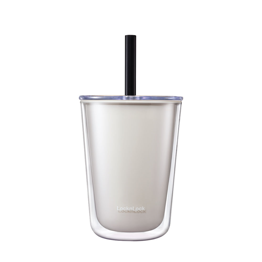 Ly nhựa 2 lớp Bubble Tea Cold Cup LocknLock HAP529 - Kèm ống hút - Dung tích 720ml
