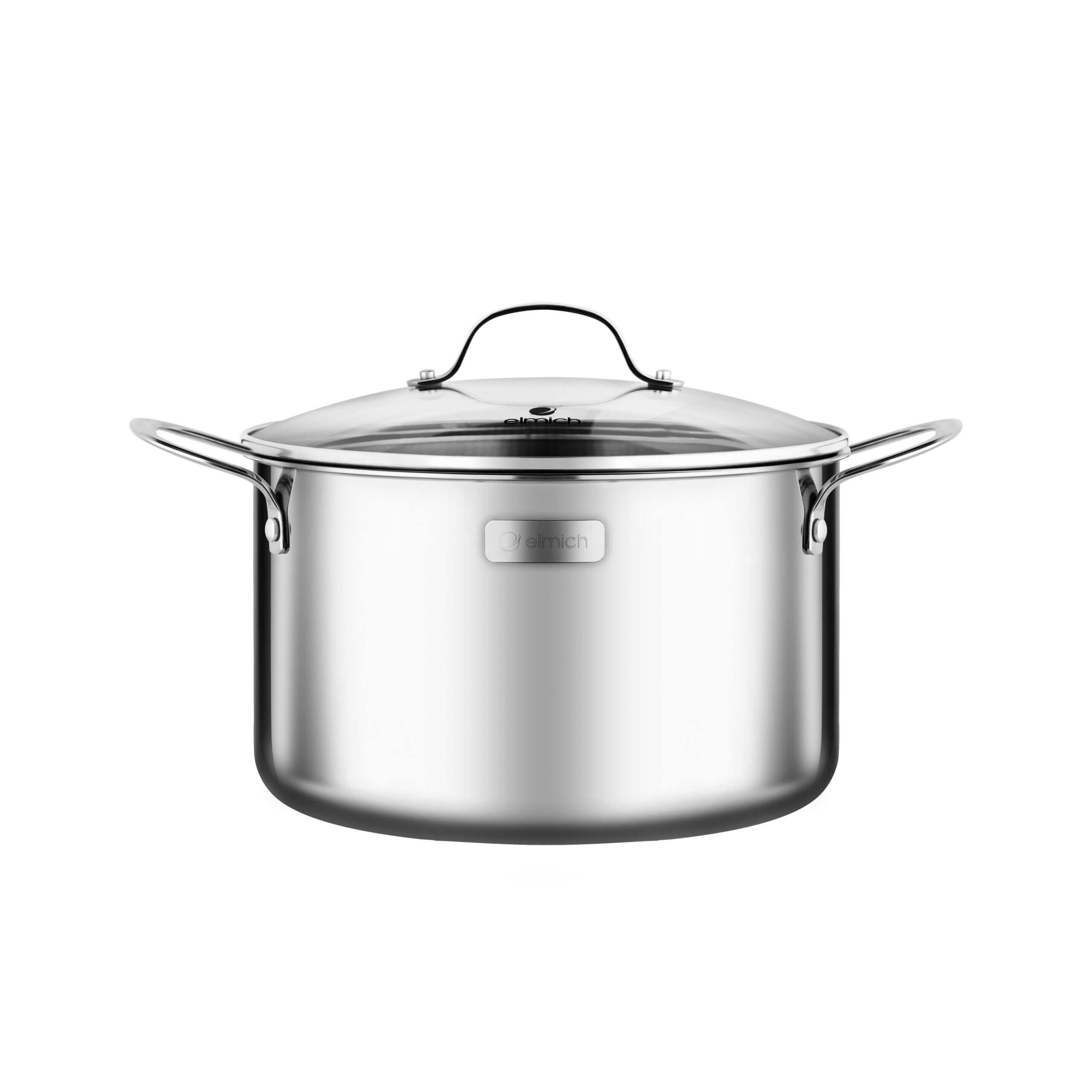 Bộ nồi inox cao cấp 3 lớp đáy liền Trimax 3 chiếc EL-2103 size 18, 20, 26cm - Hàng chính hãng