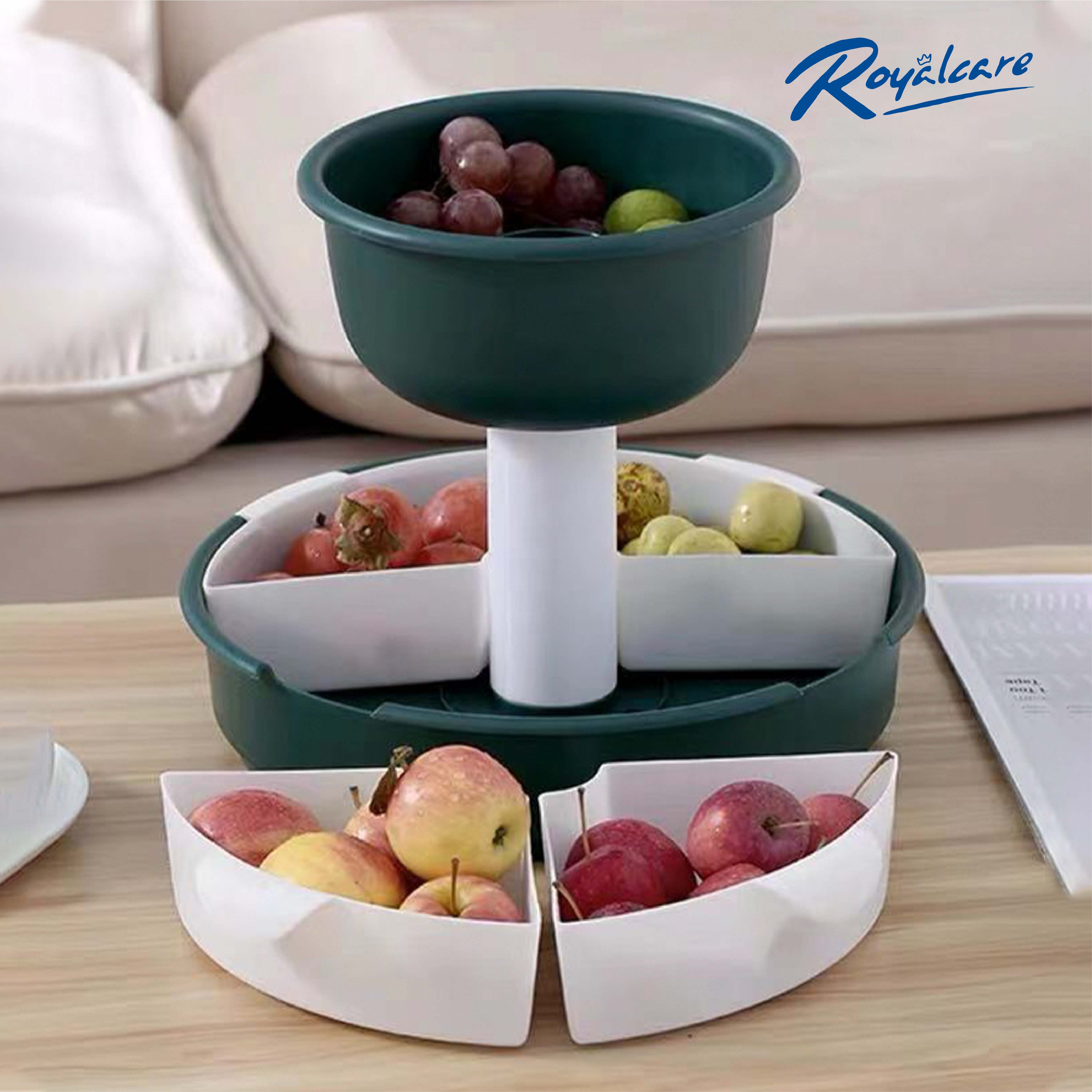 Khay kệ đựng thực phẩm lẩu phân tầng xoay 360 độ Royalcare KL-2