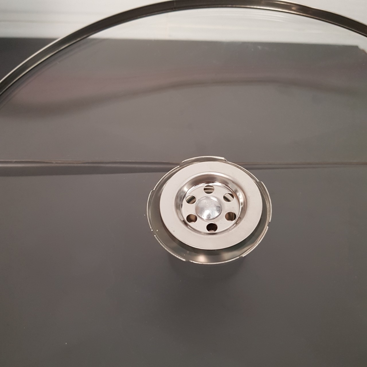 Nắp kính cường lực viền inox Hàn Quốc dùng cho nồi và chảo size 24cm