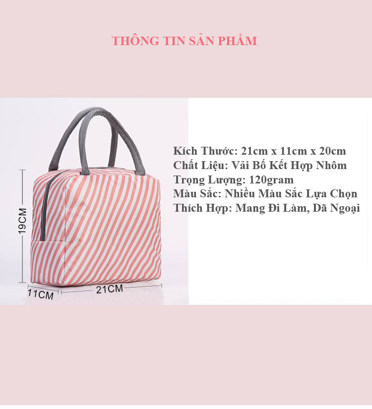 Túi giữ nhiệt và giữ ấm đựng cơm và thức ăn đi làm