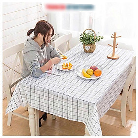 Khăn Trải Bàn In Hoa Văn Sọc Caro  180cm  x 140cm – Trang Trí Không Gian Bếp Thanh Lịch & Hiện Đại