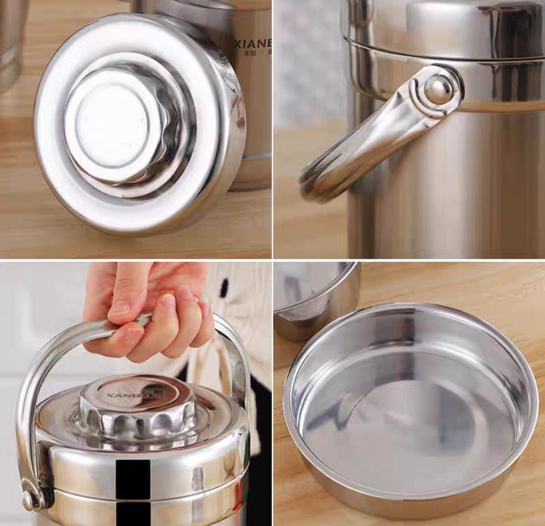Hộp cơm - JYX ( LOGO CÔ GÁI ) giữ nhiệt chân không 304 bằng thép không gỉ 3 Tầng dung tích 1,3L & 1,9L cho học sinh công nhân văn phòng hộp cơm giữ nhiệt di động hộp cơm siêu bền