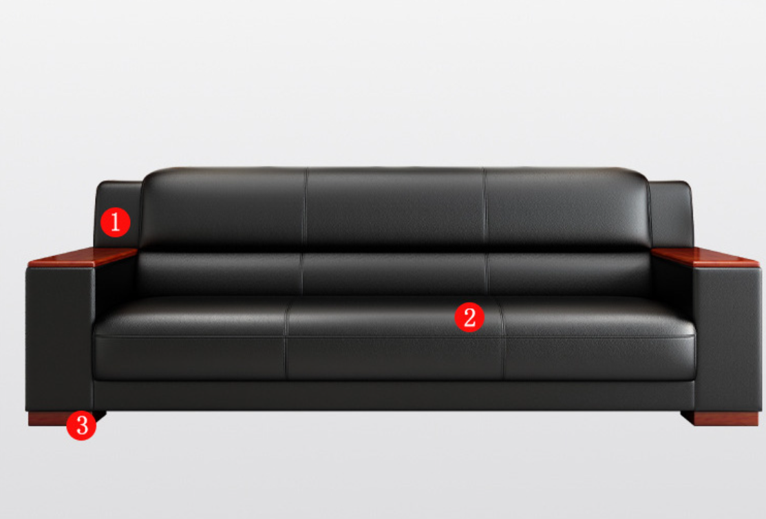 Bộ sofa da văn phòng cao cấp Juno Sofa kèm ghế đơn HVPCT-04