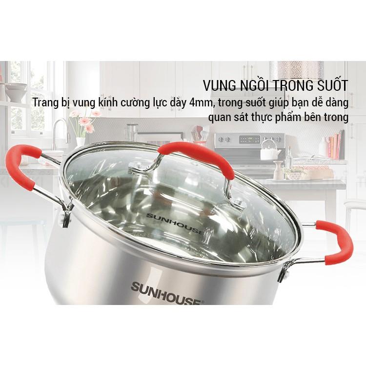 Bộ nồi inox 5 đáy SUNHOUSE SHG2503MSD