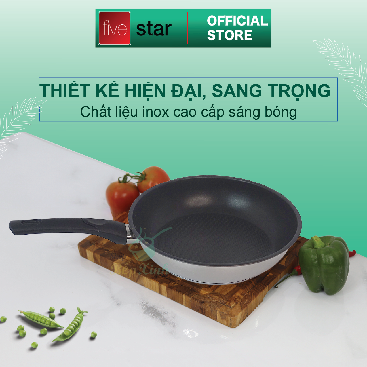 Bộ nồi chảo 3 đáy inox 304 FiveStar Plus vancover bếp từ nắp inox ( 1nồi16cm x 1nồi18cm x 1nồi20cmx 1nồi24cm x 1chảo24cm