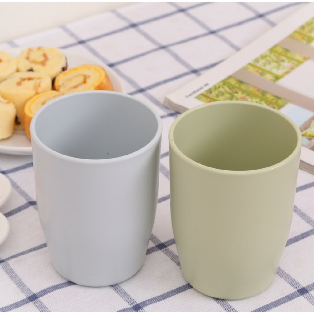 Cốc Nhựa Chịu Nhiệt Nhiều Màu Pastel Lúa Mạch - Ly Tròn Chịu Nhiệt Bằng Nhựa Lúa Mạch An Toàn - Giao Màu Ngẫu Nhiên