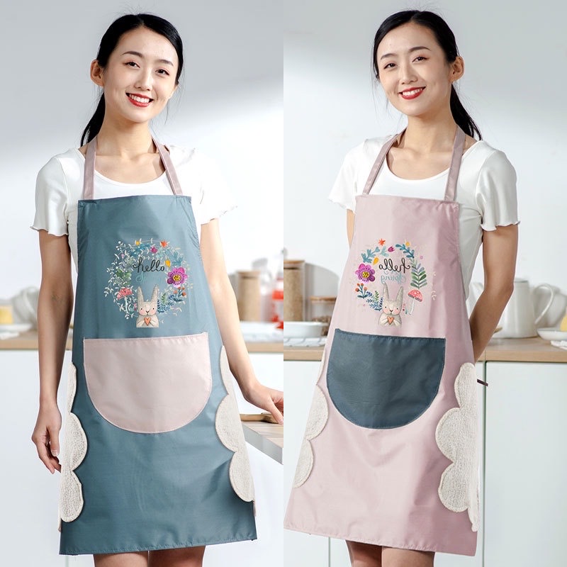 Tạp dề nấu ăn , họa tiết cao cấp thiết kế thời trang ,chất liệu mềm mại ,có khăn lau tay bên hông ,chống thấm nước