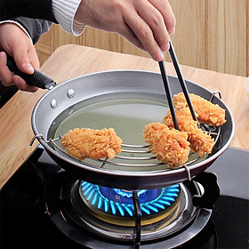 Vỉ Gác Chảo Chiên Rán Dầu Mỡ, Xửng Hấp Loại 26cm Bằng Inox 