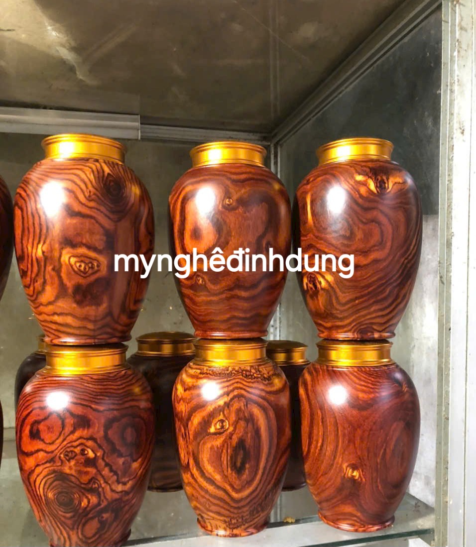 Hộp đựng trà ( chè ) bằng gỗ trắc cao 20x11cm đẹp long lanh