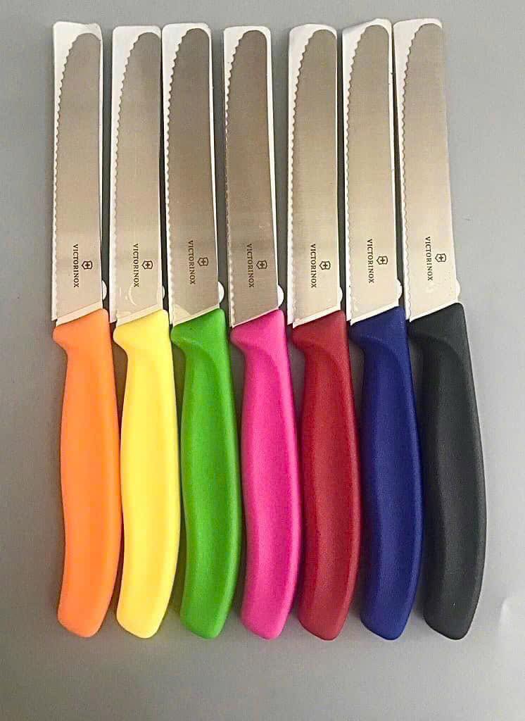 Dao gọt Victorinox 11cm Swiss Classic coltello tavola, set 6 colori 6.7839.6G