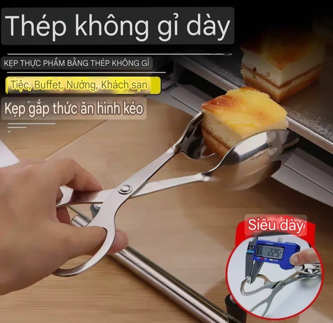 Kéo Gắp Thức Ăn Inox Cao Cấp